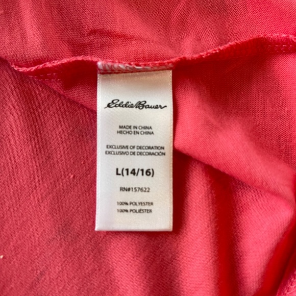 EDDIE BAUER Girl's "Let's Go Wild" Pajama Top Long Sleeve Large 14-16 PJs Sleep - Picture 4 of 5